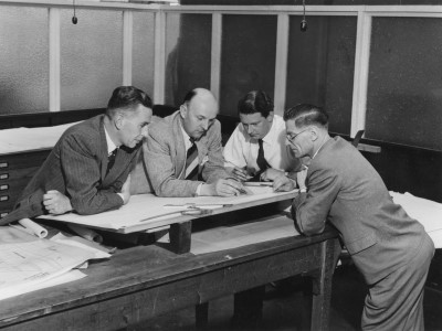 BAC VC10 team in the Vickers drawing office